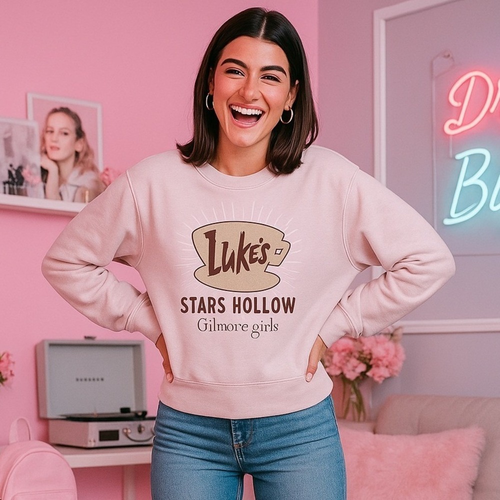 Gilmore Girls Lukes Stars Hollow CT Graphic Sweatshirt Pullover‎ Women's Medium